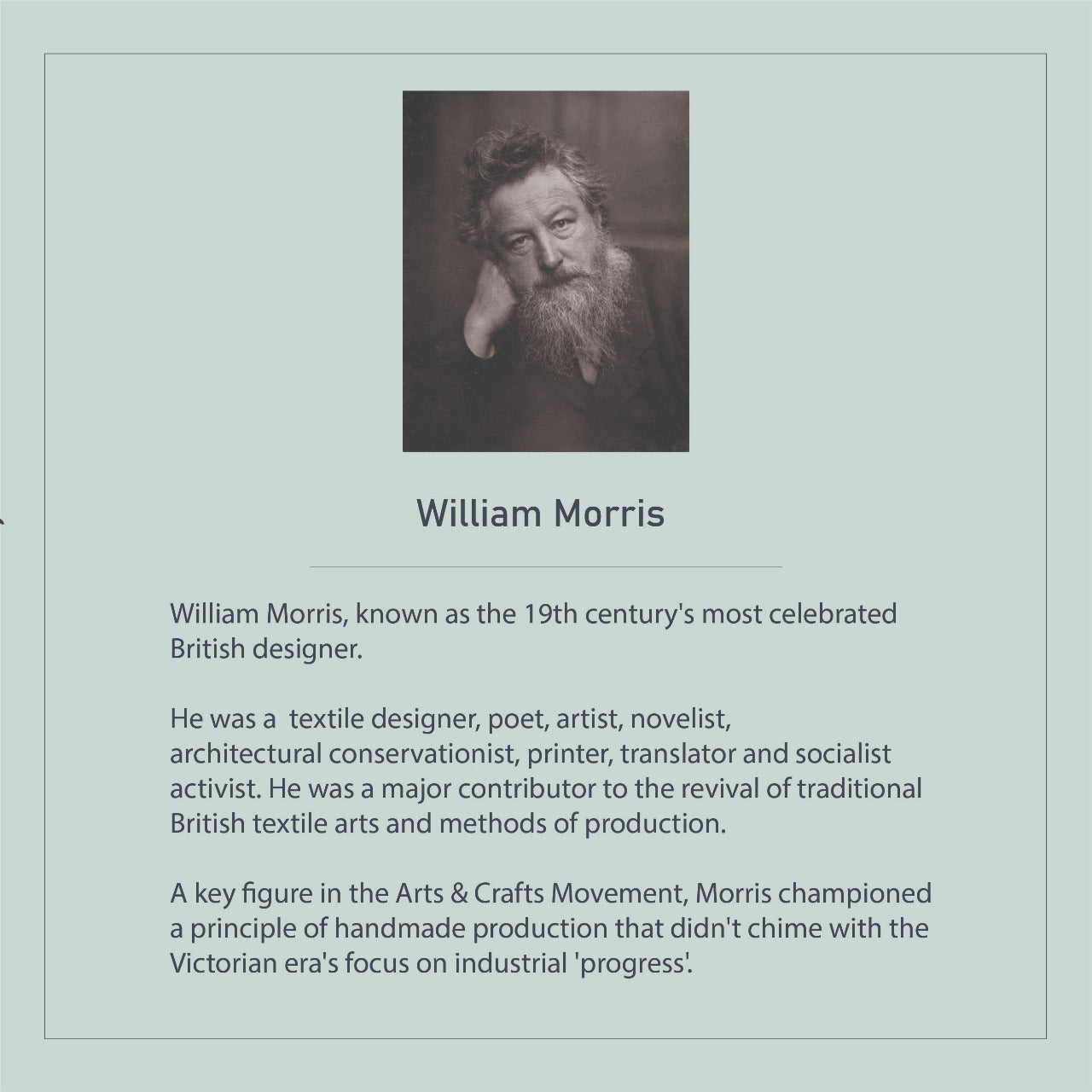 William Morris - Compton Vertical Silver Pendent With Chain By Moha