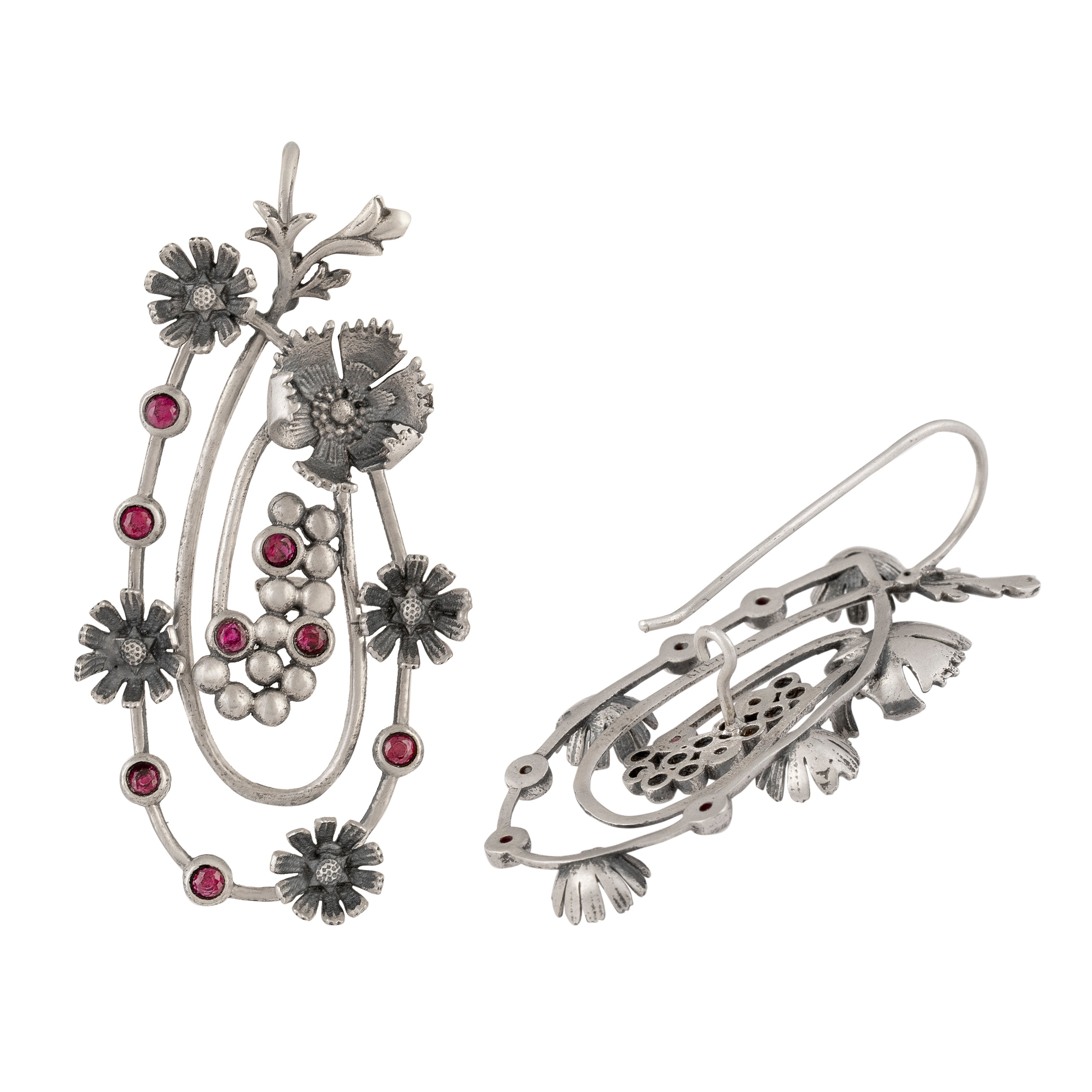 william morris compton garland silver earrings by moha
