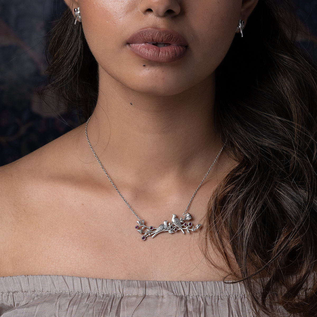 william morris strawberry thief horizontal silver pendant by moha