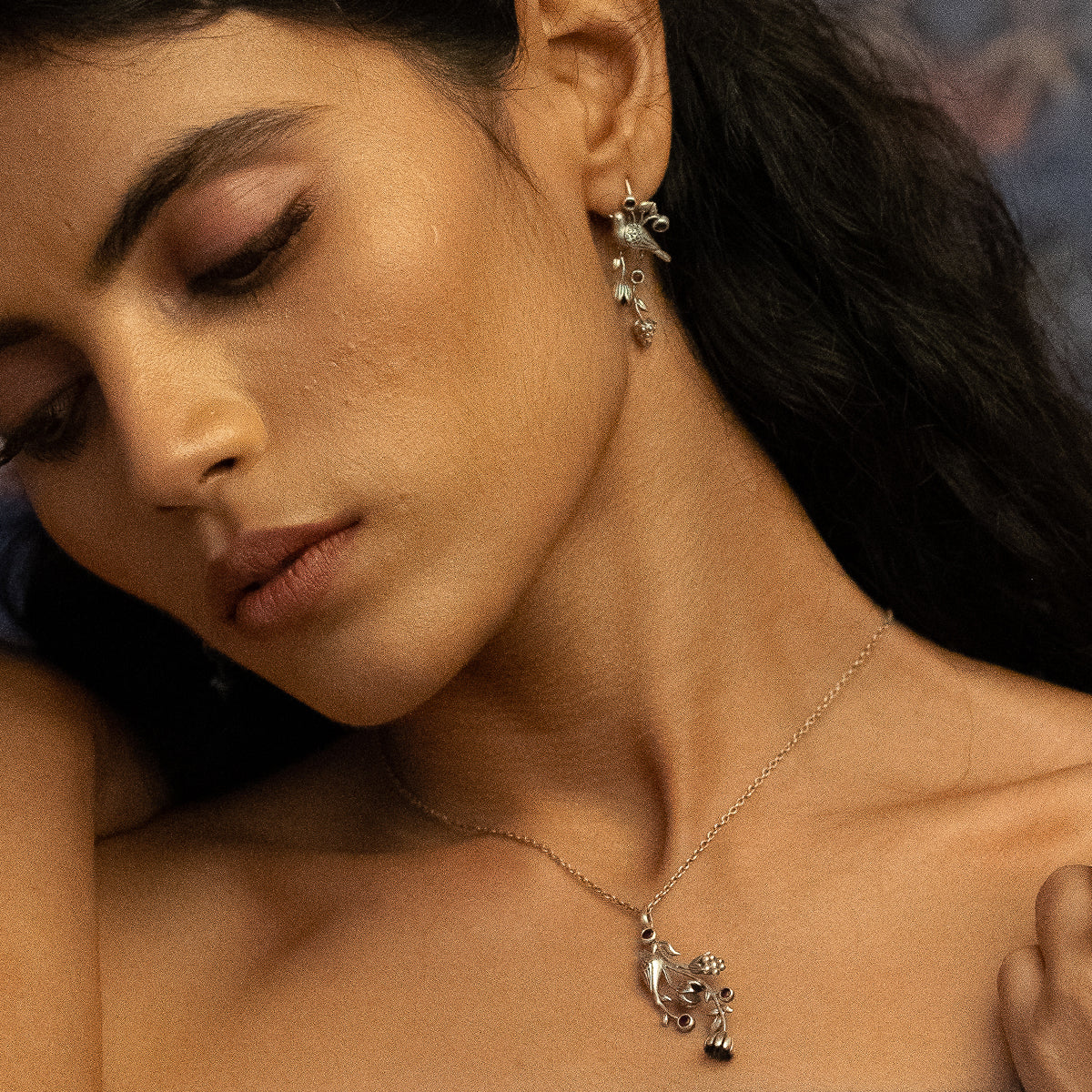 william morris strawberry thief silver earrings by moha