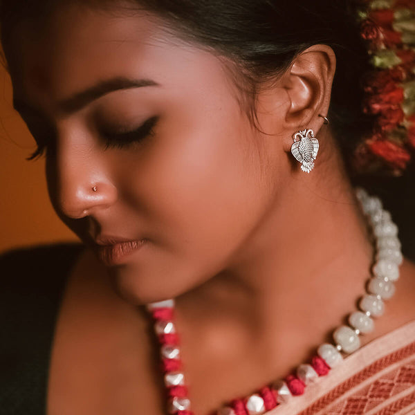 Aras (Gandabherunda) Silver Stud Earrings - Small by MOHA