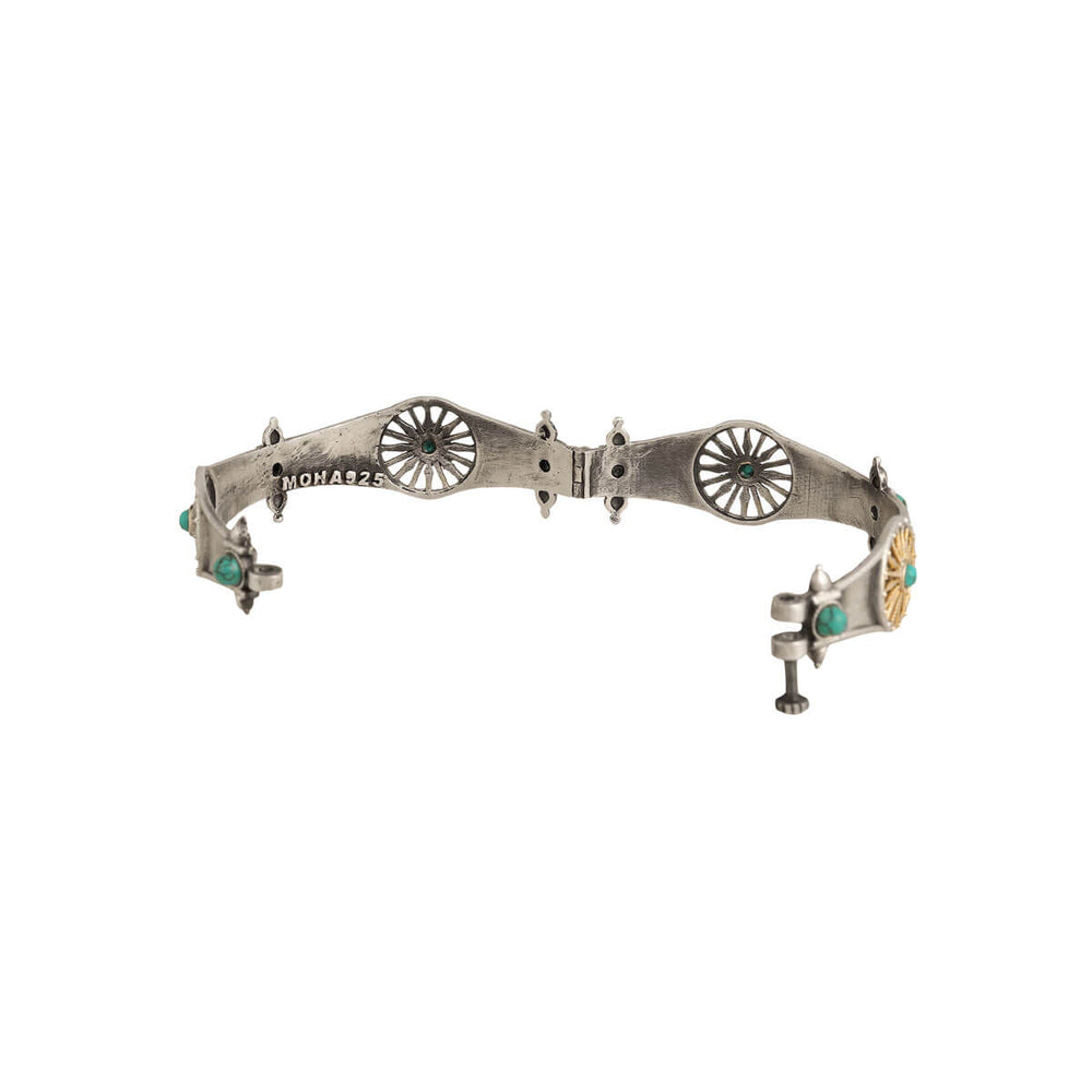 chakra valaya silver bangle by moha