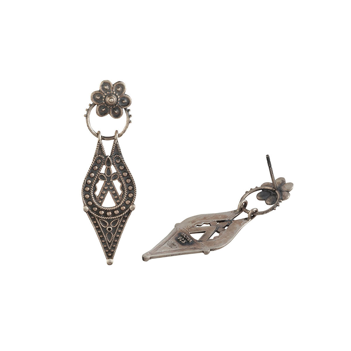 chamba silver earrings small by moha