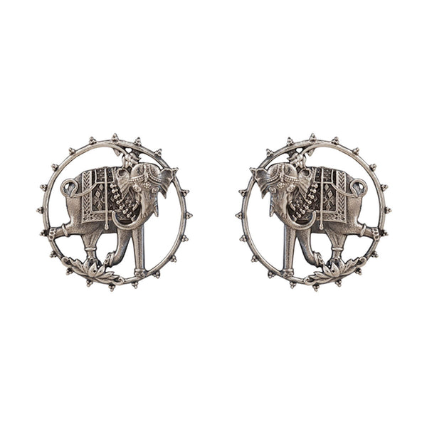 Gaja gamini Silver stud Earrings by Moha