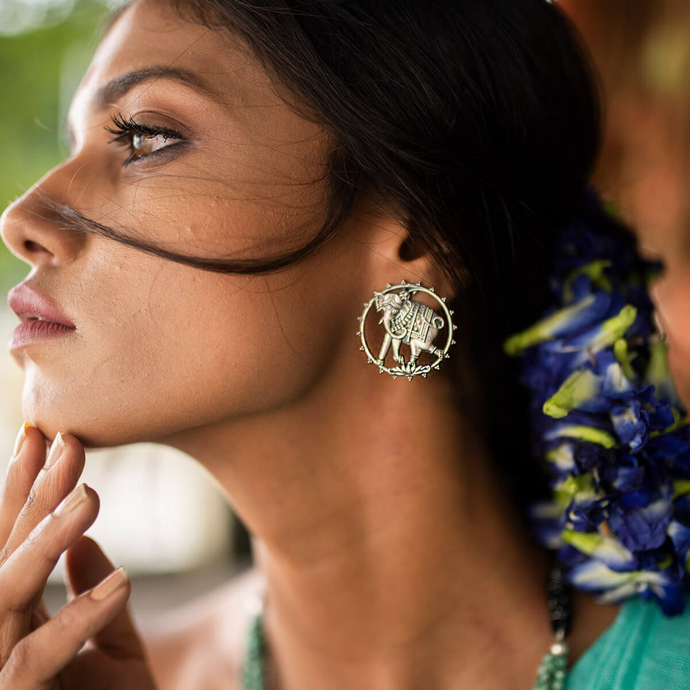 gaja gamini silver earrings by moha