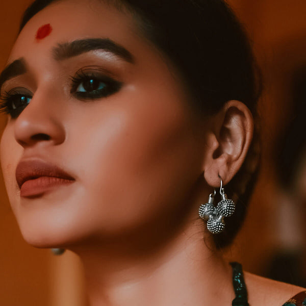 Gokhru Silver Earrings by MOHA