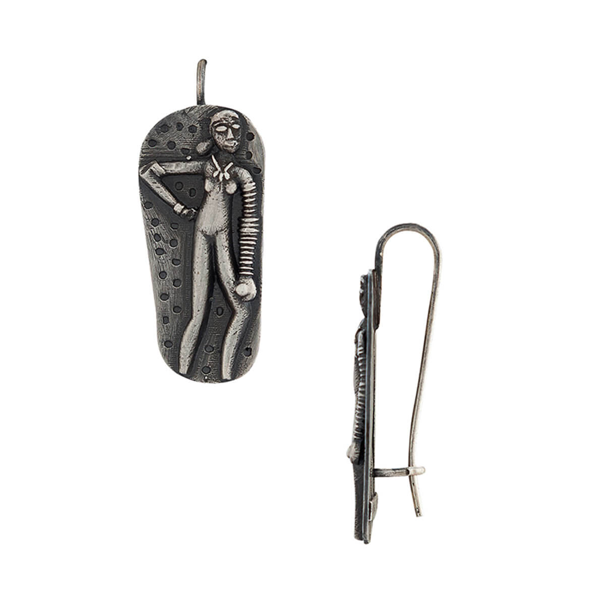 harappa sindhu nari silver earrings by moha