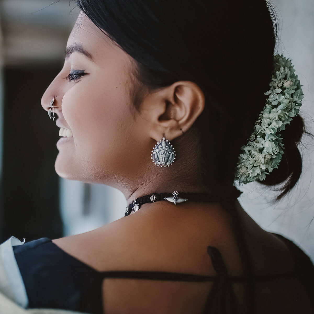 kali goddess silver earrings by moha