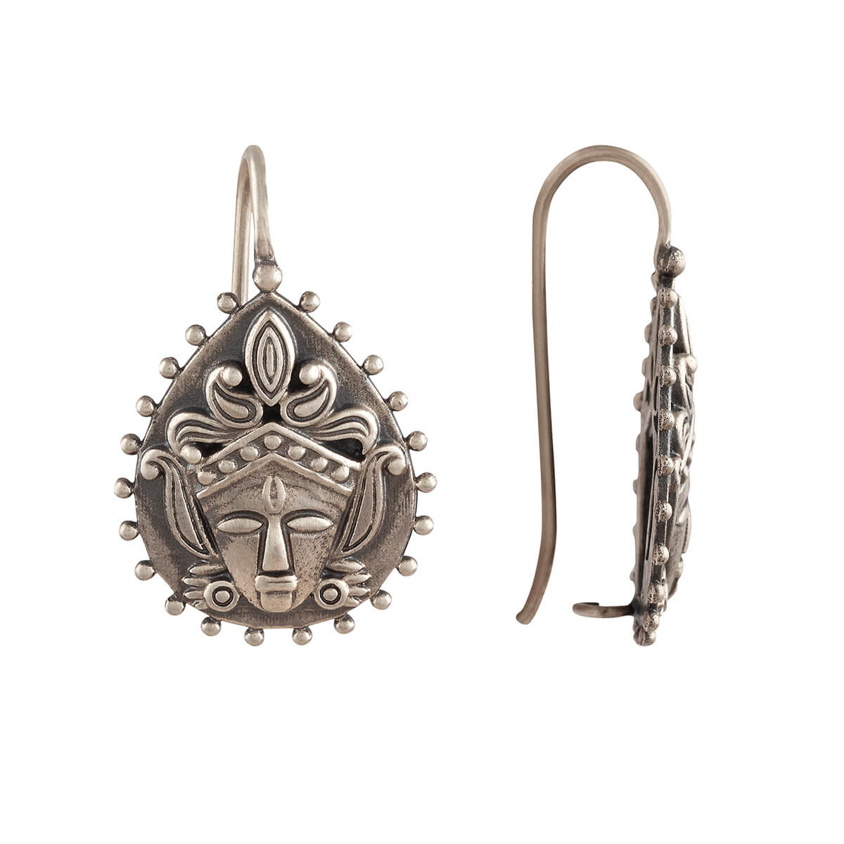 kali goddess silver earrings by moha