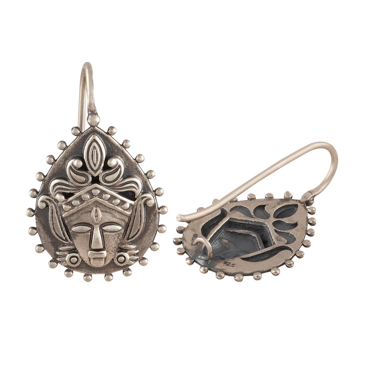 kali goddess silver earrings by moha