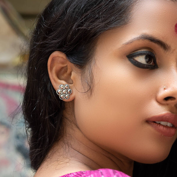Kudi Silver Stud Earrings By MOHA