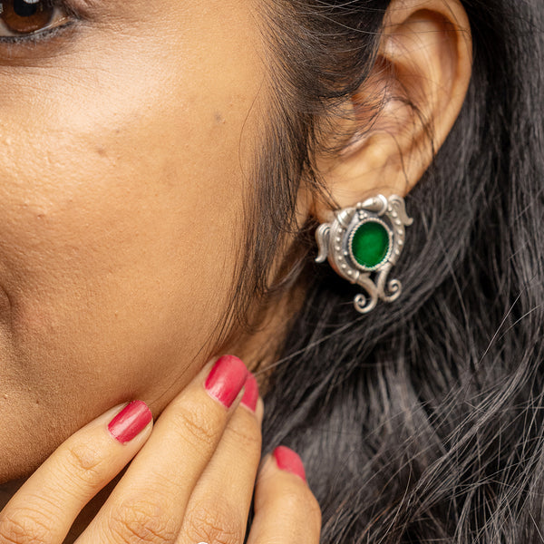 Matsya Silver Stud Earrings By Moha