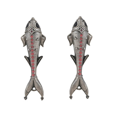 Meenak Silver Earrings