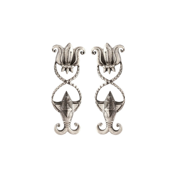 Meenpadma Silver Earrings - Small