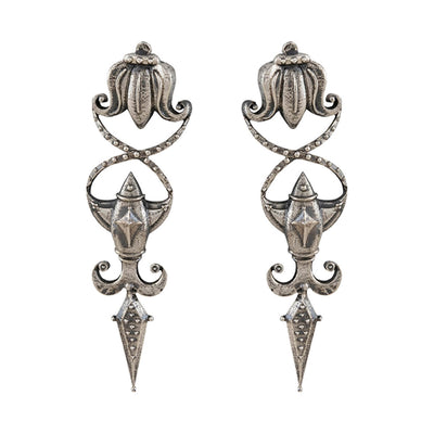 Meenpadma Silver Earrings