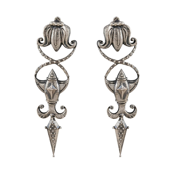 Meenpadma Silver Earrings
