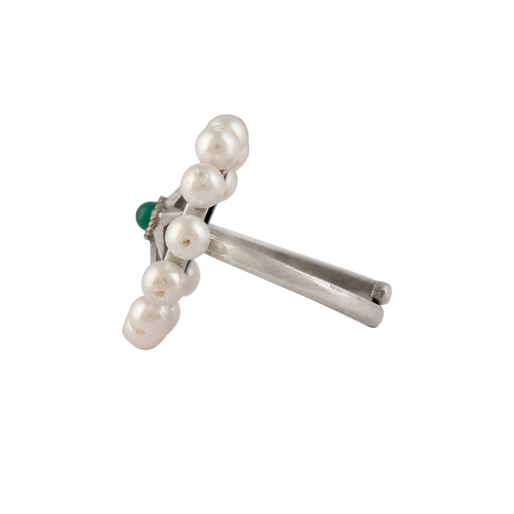 moti chakra silver finger ring by moha