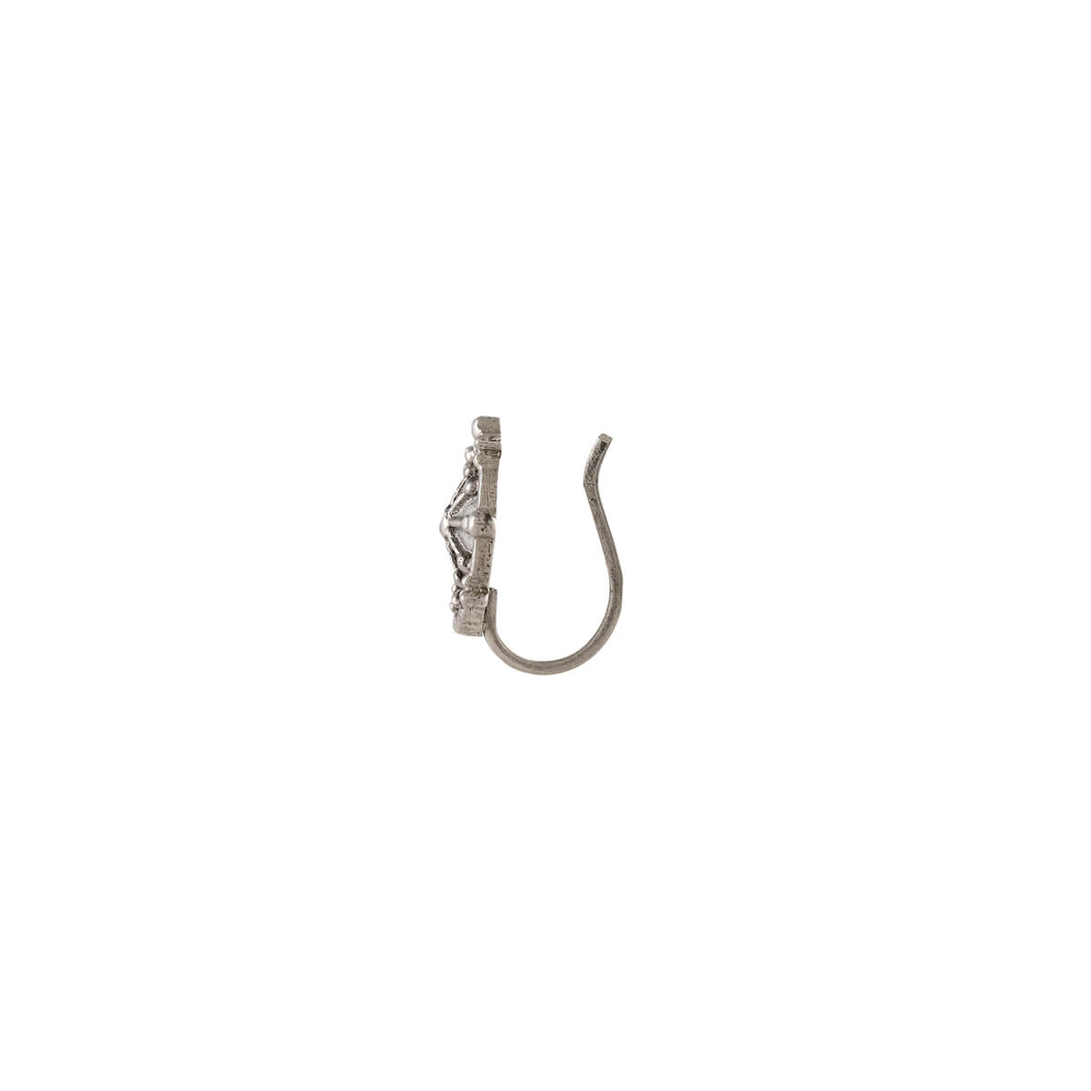 naksh silver nosepin clip on by moha