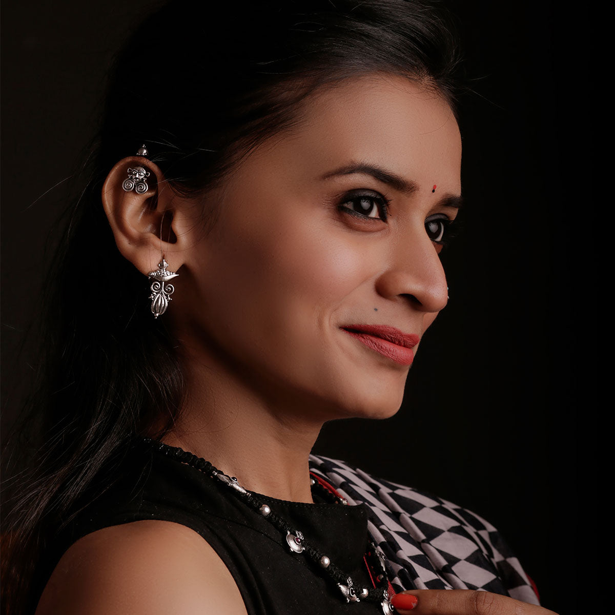 parrot silver earrings by moha