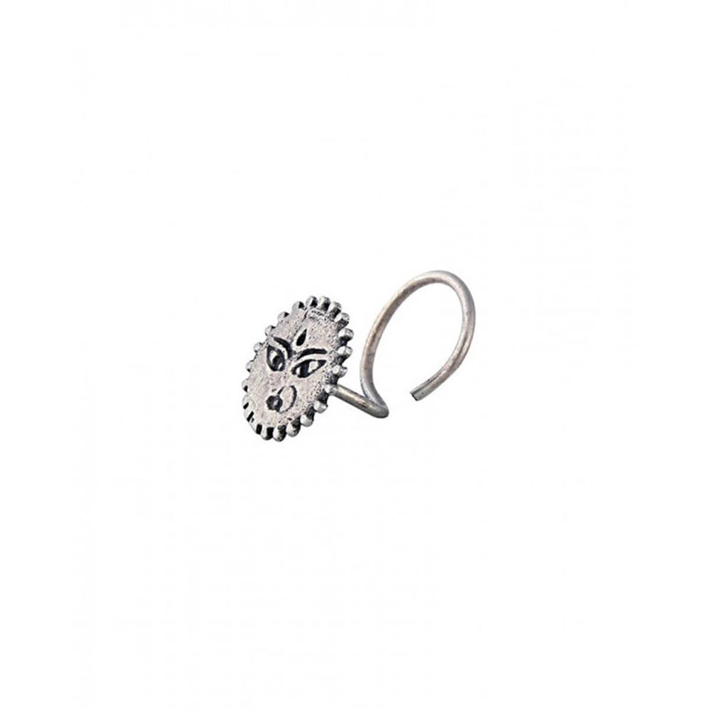 powerful goddess silver nose pin pierced by moha