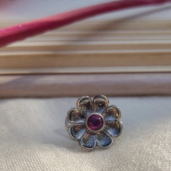 Sadafuli Silver Nose Pin by MOHA