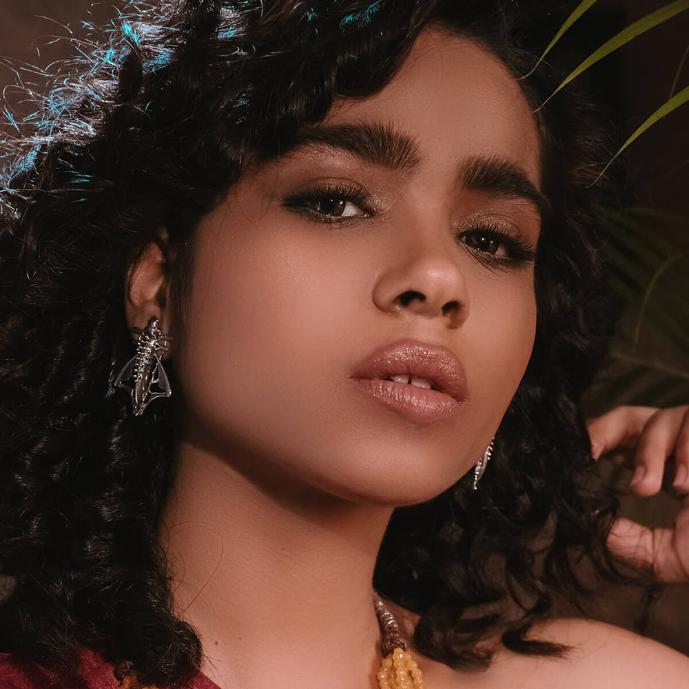 sharaba silver earrings big