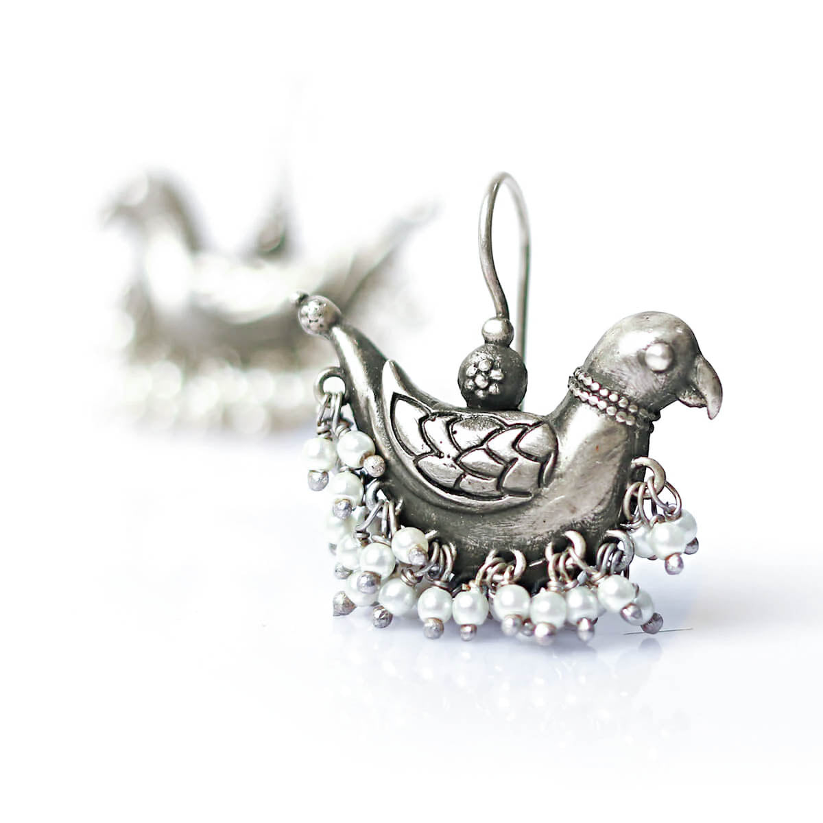 Harappa Unicorn Silver Earrings | Pure Silver Earrings Online