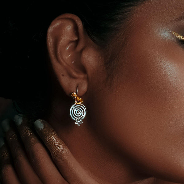 Sinhal Vartula Silver Earrings by MOHA