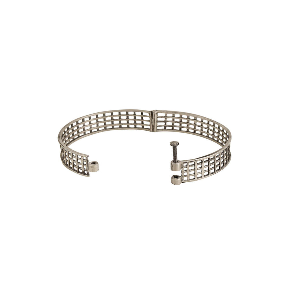 vedika silver bangle by moha