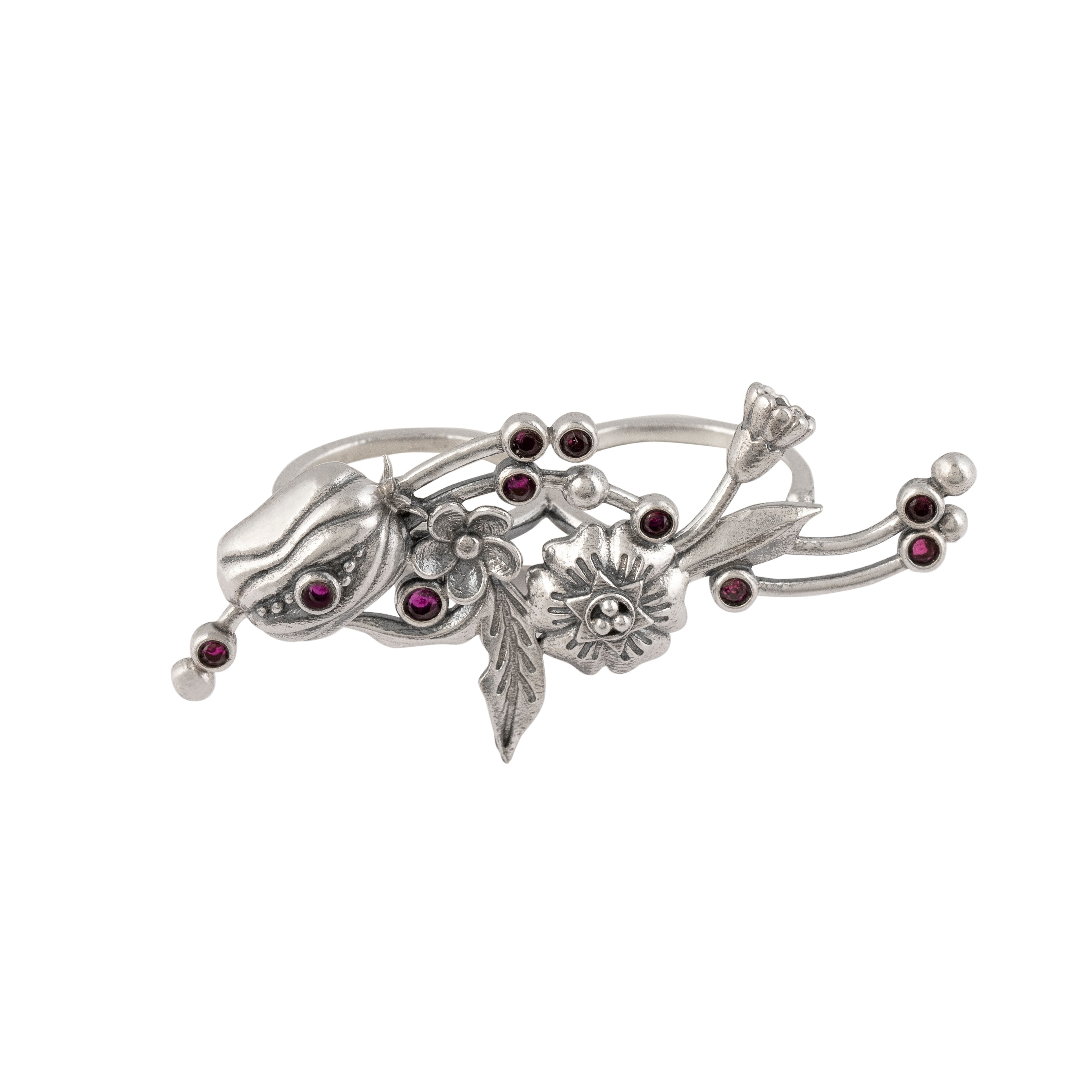 william morris blossom pod silver finger ring by moha