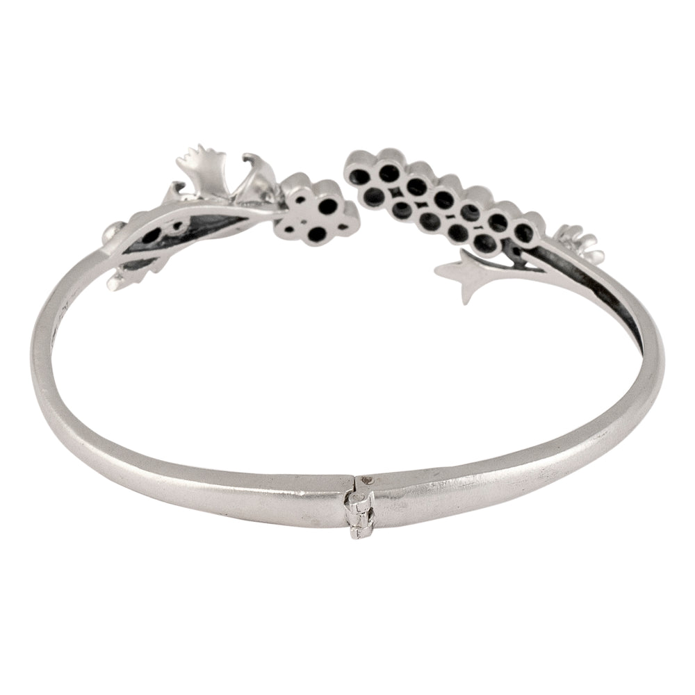 william morris compton buds silver bangle by moha