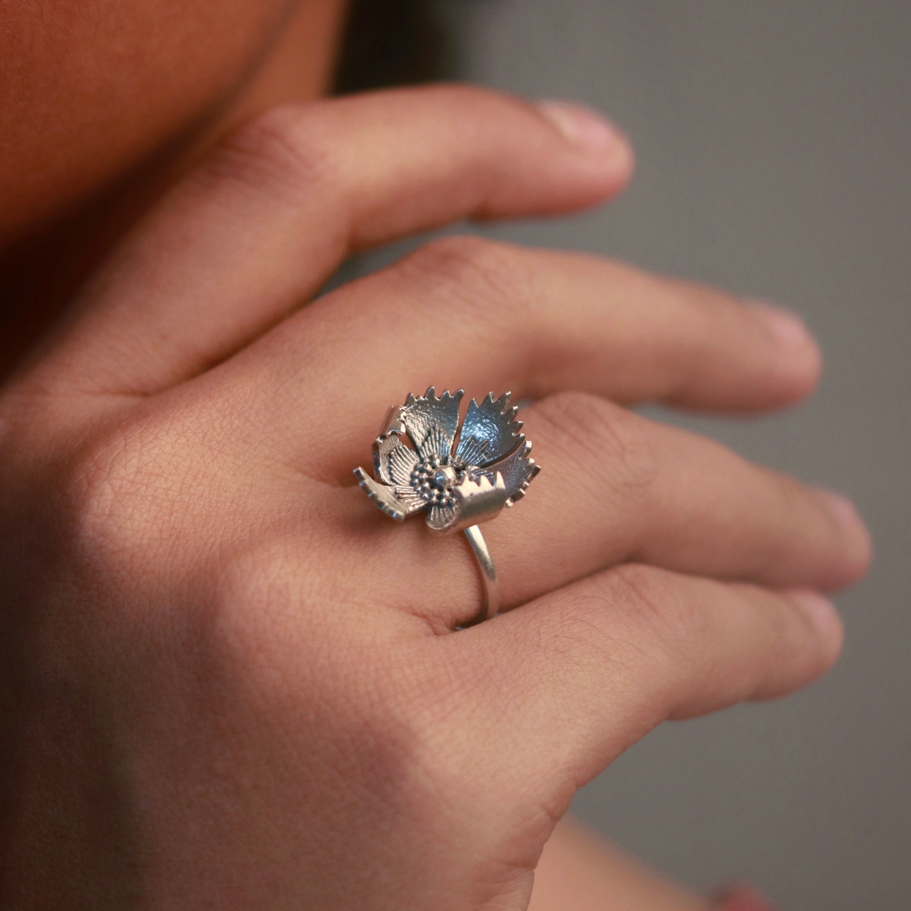 william morris compton flower finger ring by moha